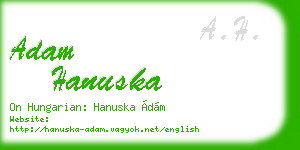 adam hanuska business card